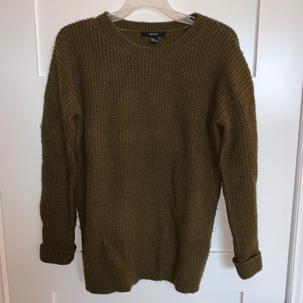 Oversized knit sweater.